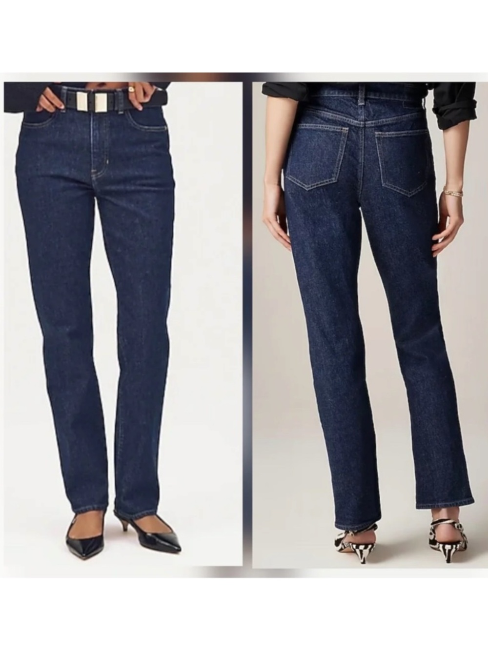 J.Crew Slim '96 High-Rise Straight Denim Jeans Dark Wash Size 28